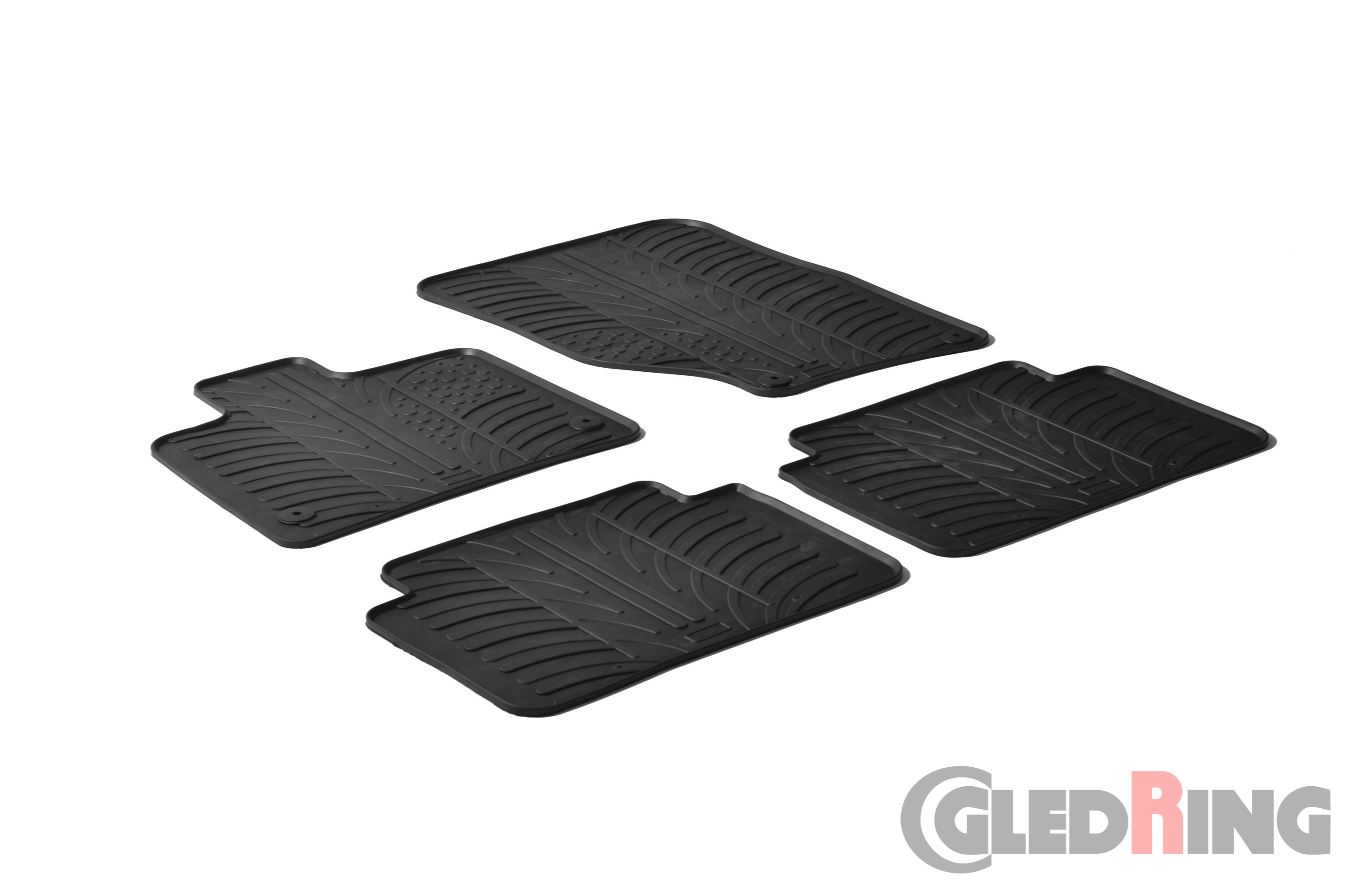 Original Gledring Passform Fußmatten Gummimatten 4 Tlg.+Fixing - AUDI Q7 2006-05.2015